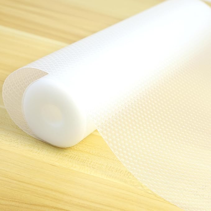 Shelf Liners for Kitchen Cabinets Non Adhesive 20 Inch Wide X 20 Ft Drawer Liner Non Slip Waterproof Refrigerator Mats Closet Pantry Shelf Liner Cupboard Liners for Kitchen Bathroom