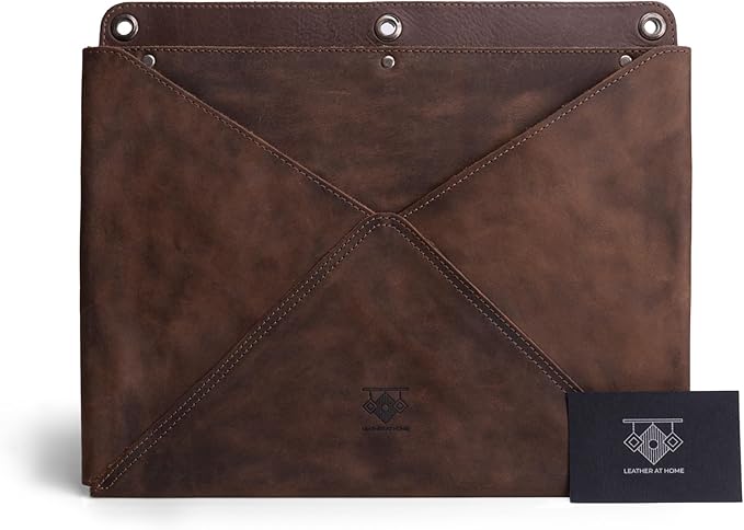 Wall File Organizer, Leather Wall Organizer for Office, Hanging Wall File Holder/Mail Organizer, Stylish Leather Folder for Wall, Office Wall Mounted File Organizer, Wall Hanging File