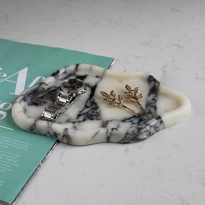 Calacatta Viola Marble Cloud Shape Tray, Trinket Dish, Ring Dish Key Tray Asethetic Home Décor, Gift for Women