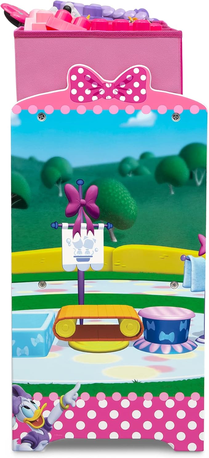 Disney Minnie Mouse Deluxe 9 Bin Design and Store Toy Organizer by Delta Children, Greenguard Gold Certified