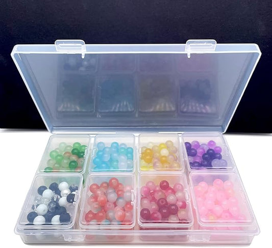 Tackle Box Organizer - Plastic Storage with Removable Compartment, Small Parts, Craft & Sewing Accessories (8-GRIDS)