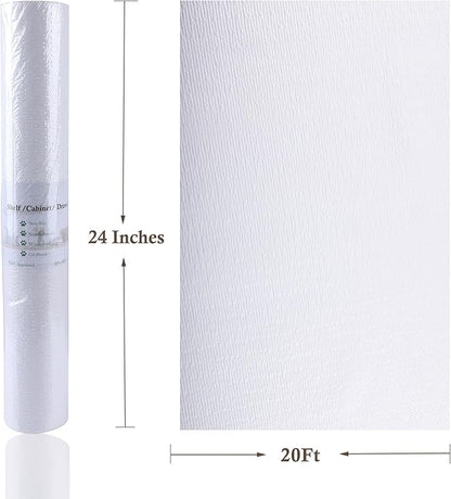 Cabinet Shelf Liners 24 Inch Wide X 20 Ft Non-Slip Drawer Mat for Kitchen Cabinet Washable Shelf Paper for Shelves Non-Adhesive Refrigerator Liner Strong Grip Mat for Drawers,Cupboard, Pantry, Bedroom