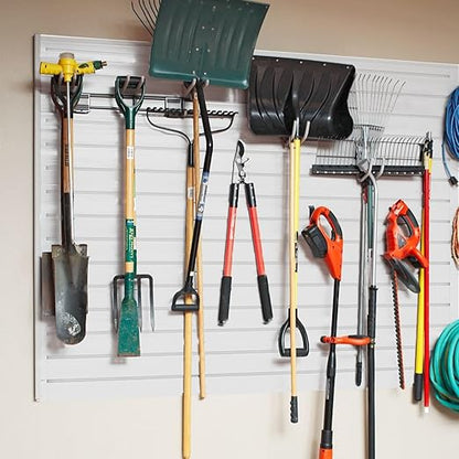4x4FT Slat Wall Paneling Slatwalls Panel Wall Heavy Duty Industrial PVC Panels Garage Storage System for Easy Install Garage Organization Sturdy Walls Slats for Home & Bike Rack Storage