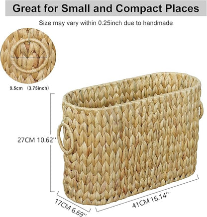 Toilet Paper Storage,Water Hyacinth Toilet Paper Baskets Bathroom Organizer,Large Toilet Paper Holder for up to 9 Mega Rolls,Bathroom Accessories Organizer