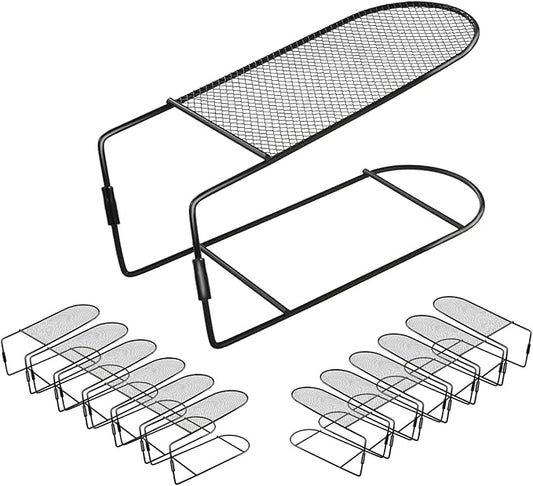 Shoe Slot Organizer for Closet Metal Shoe Rack Storage Space Saver Shoe Stacker Organizers for Shelf (Metal-12PACK)