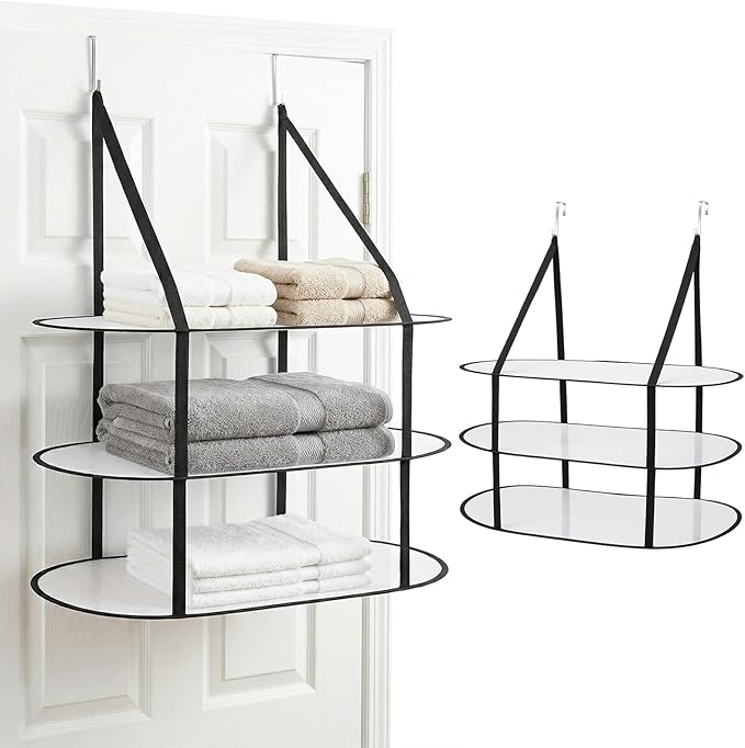 2Pcs 3 Tier Over The Door Folding Drying Rack with Excellent Load-Bearing,Large Sweater Drying Rack,Lay fold Flat Mesh Clothes Hanging Dryer for Quickly Dry Clothing,Sweater,and Room Organization