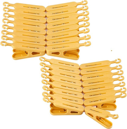 Drip Hanger Foldable Clip Hangers Plastic Wth 32 Drying Clips Wind-Proof Hook Laundry Drying Rack Hanger for Underwear Socks Bras Lingerie