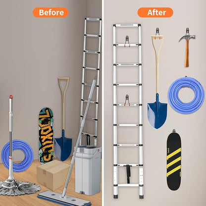 ENUODA Large Garage Hooks Heavy Duty - Wall Mount Garage Storage Hooks for Hanging Ladder, Garden Tool, Power Tool, Drill, Bike, Extension Cord, Hose, Chair, Bulk Items, 7.5 inch, 6 PCS