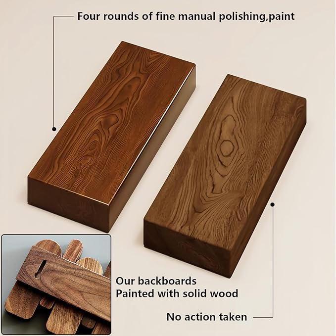Wall Mounted Coat RackHooks Piano Key Hangers Natural Solid Wood Hanger Non-Woven Fabric Clothes Hangers for Closet, Kitchen, Bedroom, Bathroom, Entryway (Moon-Beech, 10 Hooks)