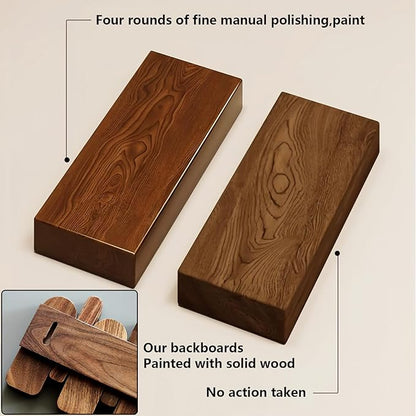 Wall Mounted Coat RackHooks Piano Key Hangers Natural Solid Wood Hanger Non-Woven Fabric Clothes Hangers for Closet, Kitchen, Bedroom, Bathroom, Entryway (Moon Walnut-Beech, 10 Hooks)