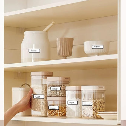 STARLIBOO Removable Freezer Labels Stickers, Blank Freezer Labels for Food Containers, 1x3 Inch Waterproof Label (Black Border,240 Labels)