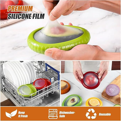 LYLHZRMDGC Set of 8 Avocado Saver and Onion Storage Set, Fresh Pod, Reusable Silicone Storage Pods for Avocado, Onions, Tomatoes, Garlic – Anti-Oxidation for Fridge, Send Goods from Local Warehouse