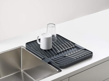 Joseph Joseph Flip-Up Drain Board with Foldable Dish Rack, One-size, Gray