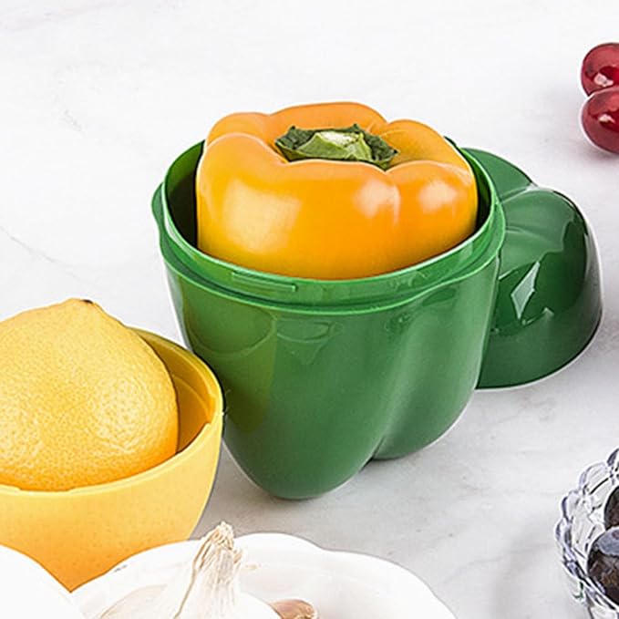 Tiydiygo 6PCS Fresh Food Savers Vegetable Shape Crisper Containers Set,Reuseable Vegetable Storage Keeper Sealing Box Fresh Bowls for Refrigerators