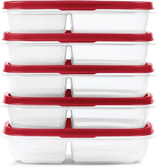 Rubbermaid EasyFindLids Meal Prep Containers 5.1 Cup Red