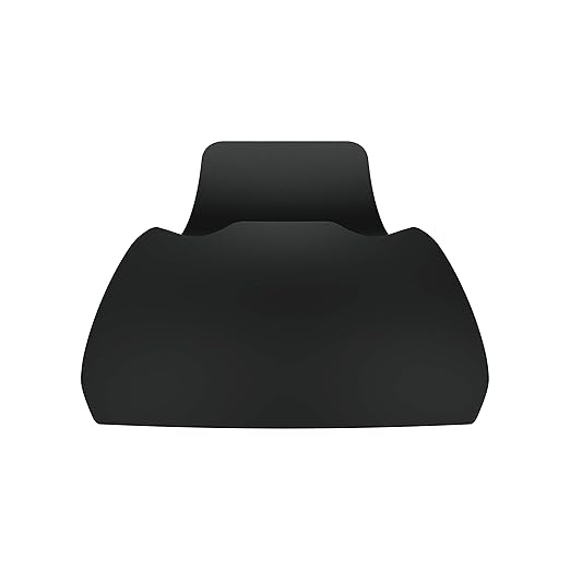 PlayVital Solid Black Controller Display Stand for ps5, Gamepad Accessories Desk Holder for ps5 Controller with Rubber Pads