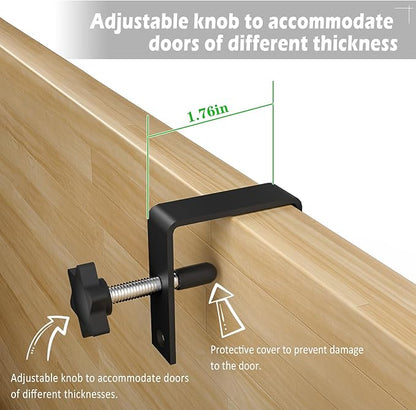 X-cosrack Adjustable Towel Racks for Bathroom Door Hanging, 5 Tiers Over The Door Towel Rack with Hooks, Bathroom Towel Holder Wall Mount for organizing Towels，Clothes