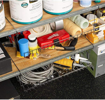 LTL Home Products WS-Z215430C More Inside Hanging Under Shelf Storage Basket, Medium, Chrome