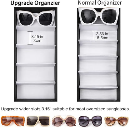 TRIUMPH VISION Sunglasses Organizer Storage Eyeglasses Holder - Multiple Glasses Case Box Eyewear Case with Lid