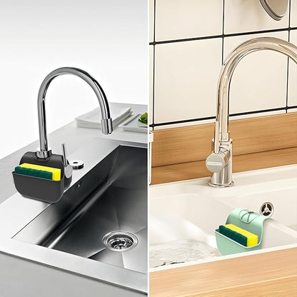 OKeanu Hanging Silicone Sponge Holder for Kitchen Sink, Green
