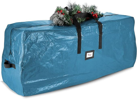 Hearth & Harbor 9 ft Christmas Tree Storage Bag - Artificial Christmas Tree Bag with Reinforced Handles, Dual Zipper, Wide Opening - Large Storage Container for Trees and Decorations