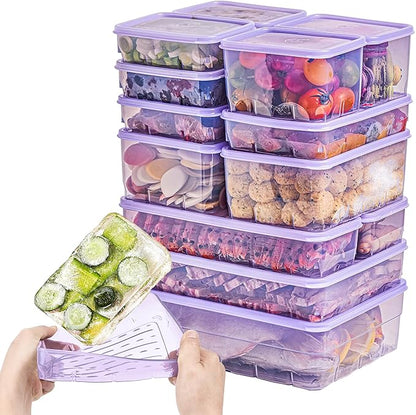 THX_SOYOON Twist-Release Freezer Containers, Family pack, 26pcs | Flexible When Frozen, No-Thaw Release | Anti-Break, BPA-Free, Stackable | Made in Korea
