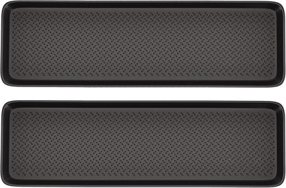 Matace 2 Pack Rubber Extra Large Shoe Tray for Entryway,Long Boot Tray,Slim Boot Mat for Indoor and Outdoor Use,16x55 in, Rectangular (Pack of 2)