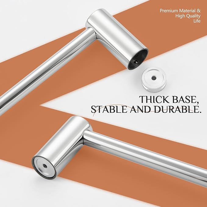KOKOSIRI Towel Holder Chrome 36-Inch Towel Bars for Bathroom and Lavatory Wall Mounted Polished Stainless Steel Bathroom Accessories, B4007CH-L36