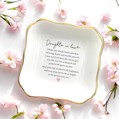 Daughter in Law Gift, Ring Dish, Jewelry Dish, Present for Daughter in Law, Daughter in Law Birthday Gift, Bonus Daughter Gift, Future Daughter Gift from Mother in Law, to My Daughter On Wedding Day