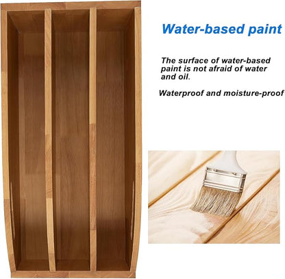 DINDON Pull Out Cabinet Organizer for Pans, Pot lid, Cookie Sheet, Cutting Board, Baking Tray, Slide Out Kitchen Cabinet Storage Organizer, 10.5''W X 21"D X 10.6"H, Wood
