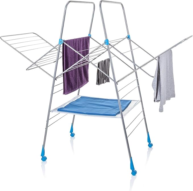 Minky Drying Rack, 78', Silver