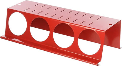 Wall Control Pegboard Spray Can Holder Bracket and Aerosol Can Organizer Pegboard and Slotted Tool Board - Red