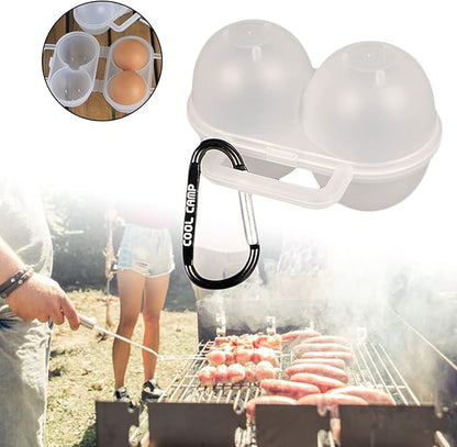 2 Grids Egg Holders, Egg Cartons For Refrigerator, Egg Storage Container, Shockproof Durable Refrigerator Egg Trays, Deviled Egg Tray Carrier with Lid, Egg Organizer Box for Fridge or Camping