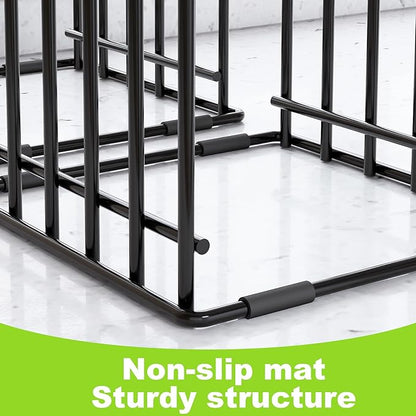 Veepus 2-pack 5-slot baking storage scratch-resistant cookie tray organizer with anti-slip frame for kitchen cabinet - portable and dust-resistant