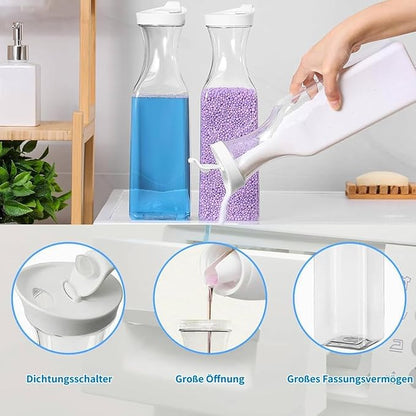 Detergent Storage, 1.5 L Large Capacity Detergent Powder Storage Box, Detergent Box, Detergent Container, 3 pcs,For Detergent, On Fabric Softener Storage