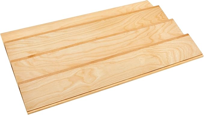 Rev-A-Shelf 3 Tiered Seasoning Organizer for Wooden Kitchen Drawers, Pull Out Spice Rack, 19.75 x 33.15 x 1.74 In, Maple, 4SDI-36-1