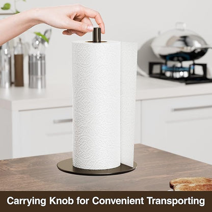 Oil-Rubbed Bronze Paper Towel Holder - Free-Standing Kitchen Roll Holder, Classic Fashion Roll Dispenser for Any Kitchen