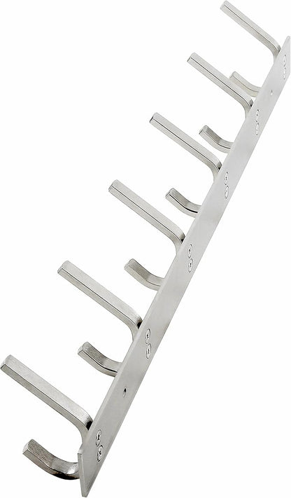 WEBI Heavy Duty SUS 304 Coat Bath Towel Hook Hanger Rail Bar with 6 Hooks, Brushed Finish for Bedroom, Bathroom,Foyers,Hallways Home,Office, C-CBG06