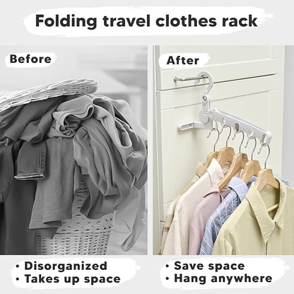 GorillaLine Go - Folding Clothes Drying Rack - Travel Essentials for Laundry - Portable and Collapsible with Hook - Clothes Rack Cruise Ship Essentials, RV, Traveling and Small Room