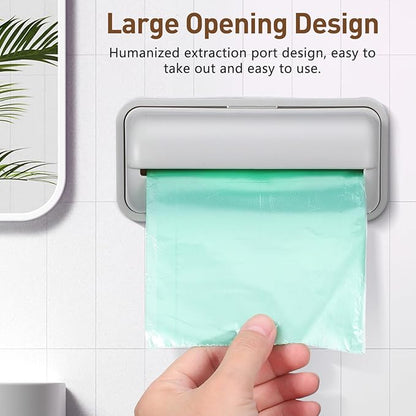 Gatuida 3pcs Wall Mount Trash Bag Containers, Adhesive Garbage Bag Box, Plastic Bags Storage for Kitchen Bathroom (Random Color)