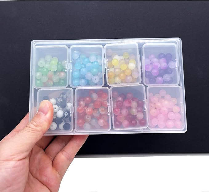 Tackle Box Organizer - Plastic Storage with Removable Compartment, Small Parts, Craft & Sewing Accessories (8-GRIDS)