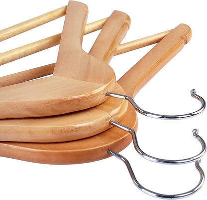 Utopia Home Premium Wooden Hangers 20 Pack - Heavy Duty & Durable Coat Hanger - Wood Hanger with 360-Degree Rotatable Hook - Clothes Hangers with Non-Slip Shoulder Notches For Shirts & Coats (Natural)