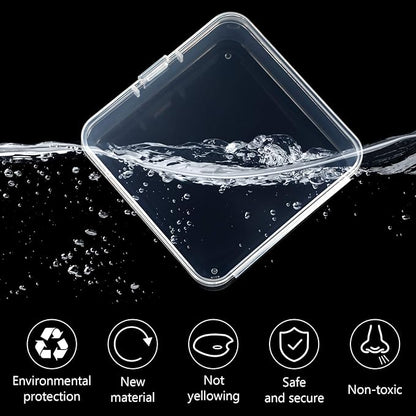 Jetec 6 Pieces Mini Plastic Clear Beads Storage Containers Box for Collecting Small Items, Beads, Jewelry, Business Cards, Game Pieces, Crafts (2.9 x 2.9 x 1 Inch)