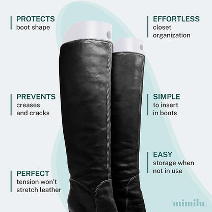 MIMILU 10 Pieces (5 Pairs) Boot Shaper Form Inserts. Stand Up Shape Holder For All Types Of Boots