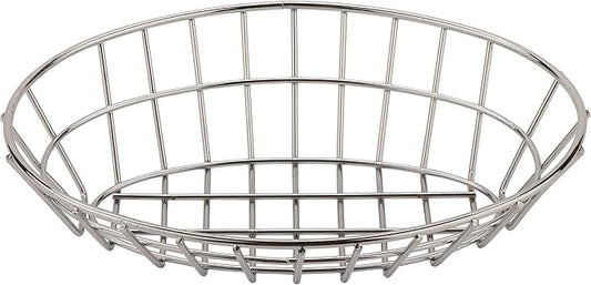 G.E.T. 4-20144 Chrome Oval Metal Wire Basket Metal Wire Baskets Collection