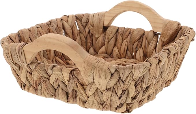 IMIKEYA Rustic Wicker Storage Basket Wicker Basket Pantry Organizer for Kitchen Bathroom