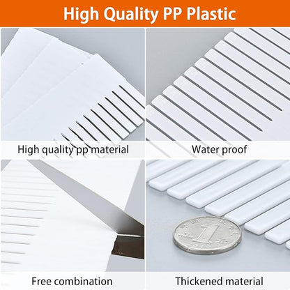 40Pcs Drawer Dividers, 14.96" x 2.76", Thin, DIY Plastic Drawer Separators, Large Adjustable Dresser Drawer Organizer for Clothes, Bedroom, Bathroom, Kitchen Cutlery, Desk, Office Storage