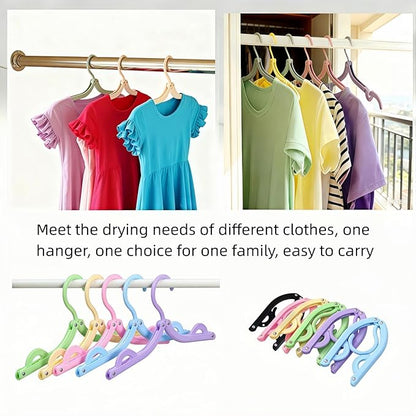 12 Pcs Travel Folding Hangers Cruise Ship Essentials, Portable Plastic Folding Clothes Hanger, Foldable Drying Rack for Suitcase, Camping, Flying, Hotel, Road Trip Essentials