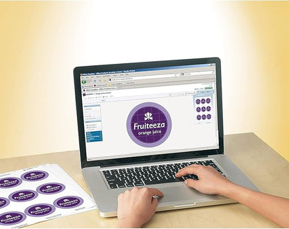 Avery Durable Waterproof Round Labels with Sure Feed Technology, 2.5" Diameter, White, Laser & Pigment-Inkjet Compatible, 72 Blank Labels Total, Great for Branding, Packaging, and More (22856)
