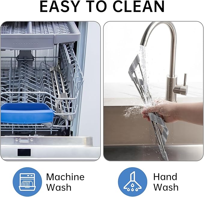 Tomorotec Adjustable Triangle Dish Drying Rack, Foldable Stainless Steel Over The Sink Kitchen Drainer Caddy Organizer Storage Shelf Holder, Corner Sink Caddy, Kitchen Sink Caddy (Gray)